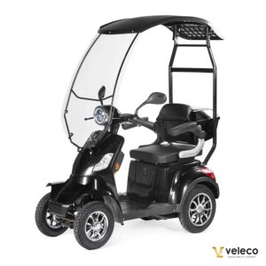 skuter elektryczny faster czarny elektro mobil czterokołowy zadaszenie 1