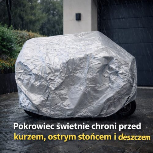 pokrowiec zdjęcie na deszczu
